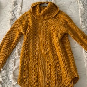 Mustard Turtleneck Sweater!
